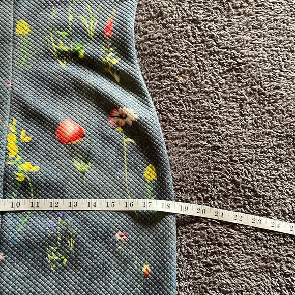 Margaret O’Leary Dress Blue Floral Quilted Sheath Dress Sz8 (M) - Picture 10 of 12